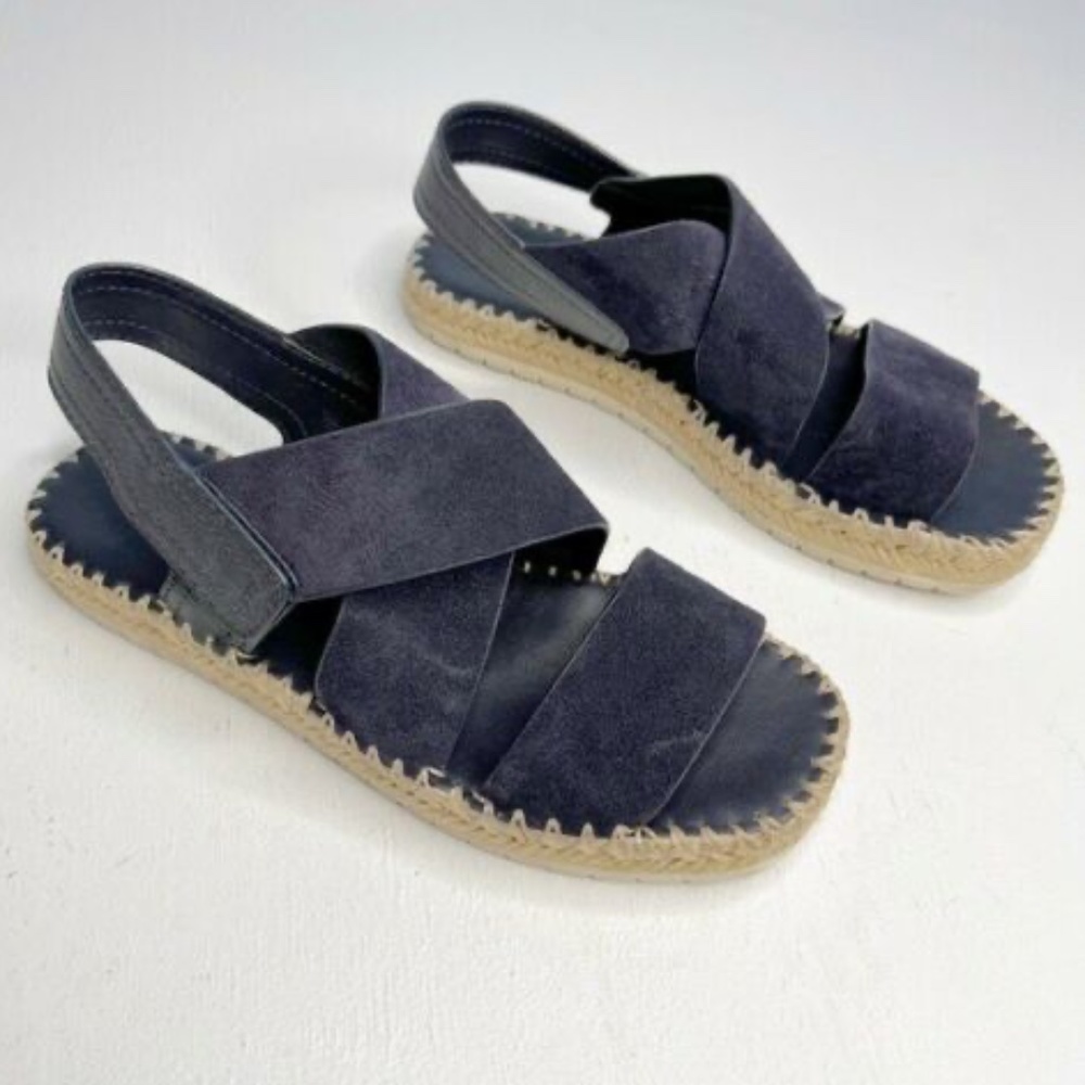 VINCE Tenison suede sandals Size 10 Coastal Blue